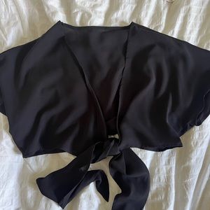 Black tie crop top